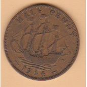 GB Halfpenny 1944 VF to EF