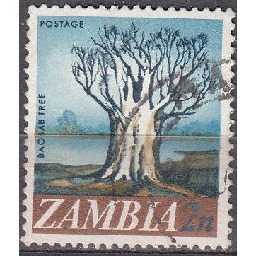 Zambia 1968 Michel 40 O Cote (2002) 0.10 Euro Baobab Cachet rond
