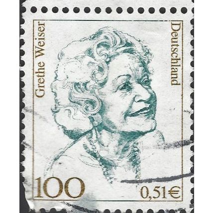 GERMANY, Grethe Weiser (1903-1970), blue 2000, 100pf, 0.51, #6