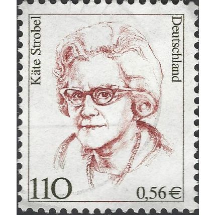 GERMANY, Kate Strobel (1907-1996), carmine brown 2000, 100pf, 0.51, #6