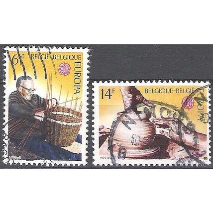 Belgique 1976 Michel 1857 - 1858 O Cote (2008) 0.70 € Europa CEPT Artisanat