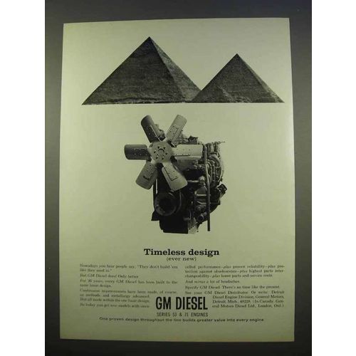 1963 GM Diesel Engines Ad - Timeless Design