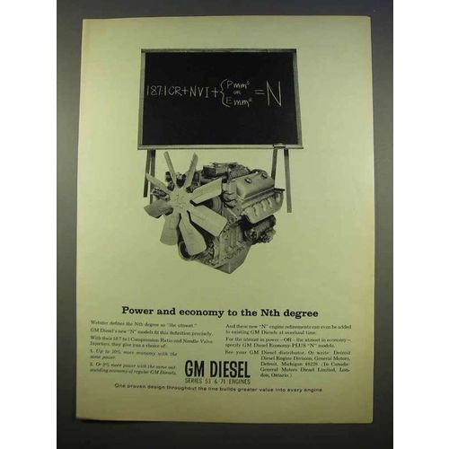 1963 GM Diesel Engines Ad - Power and Economy
