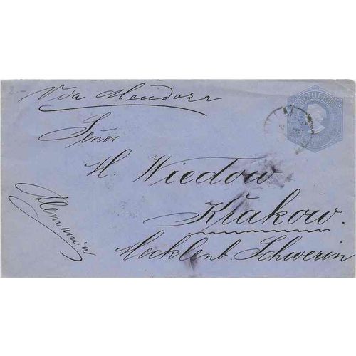 Chile Postal Sta. 1896, cancel Krakow, Germany, Columbus