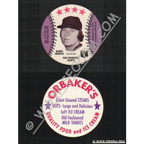 Sport Baseball Discs Name: Murcer, Bobby Outfielder San Francisco Giants~551