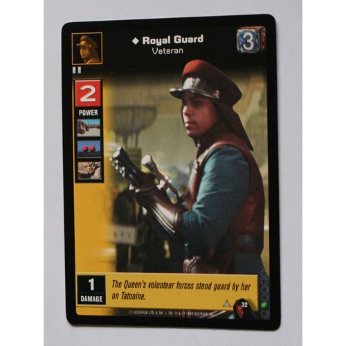 Star Wars Young Jedi CCG: Menace of Darth Maul # 32 Royal Guard Veteran (A) 1999