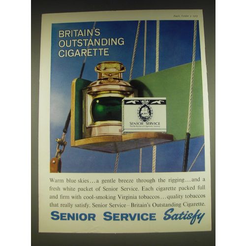 1963 Senior Service Cigarettes Advertisement - Britain's outstanding cigarette