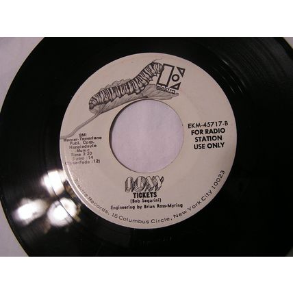 Roxy Promo 45-LISTEN TO THE MUSIC/TICKETS