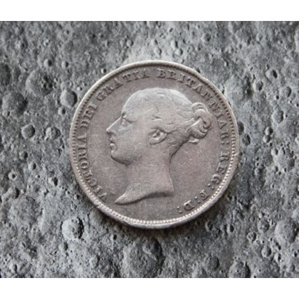 1852 Queen Victoria Silver Sixpence 6d British English 92.5% Silver