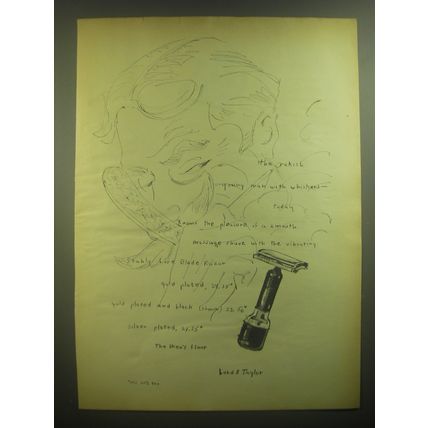 1945 Lord & Taylor Stanly Live Blade Razor Ad - The rakish young man