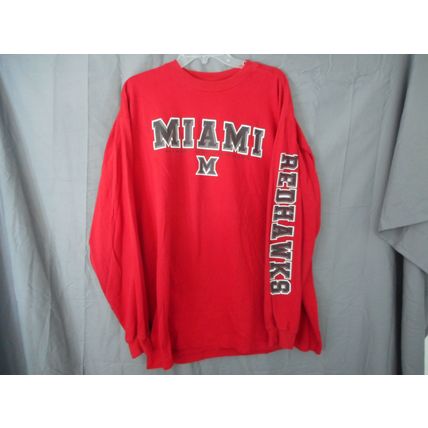 Miami University Oxford Ohio LS Crew Neck Shirt XL