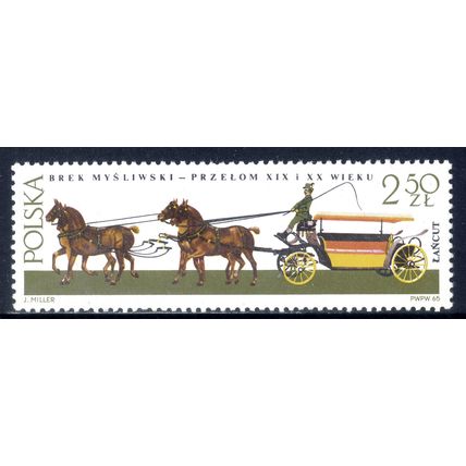 POLAND 1965, Lancut Coaches - Hunting Break, 2.50 Z, MNH - Mint Never Hinged