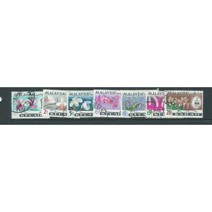 Malaysia Kedah sg115 used orchids flowers set sg 115