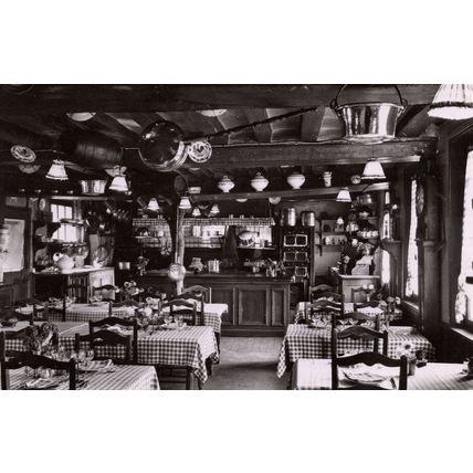 Auberge Du Clos Normand Martin Eglise Restaurant Real Photo Postcard
