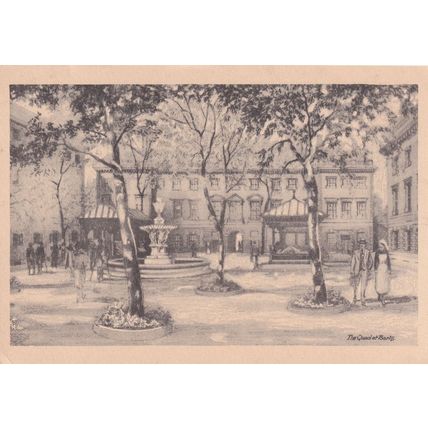 The Quad Bartholomew Hospital Gardens London Old Postcard