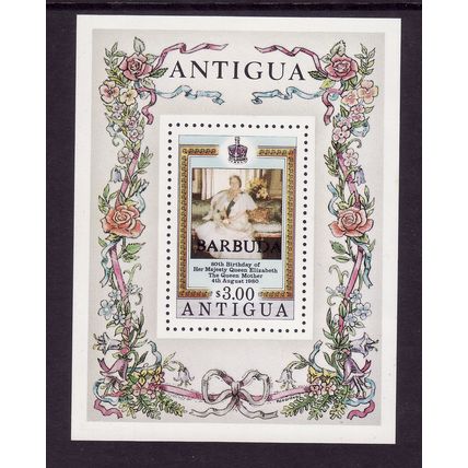 ANTIGUA BARBUDA 1980 QUEEN MOTHER $3 MIN SHEET SG MS 535 U/M MINT#3