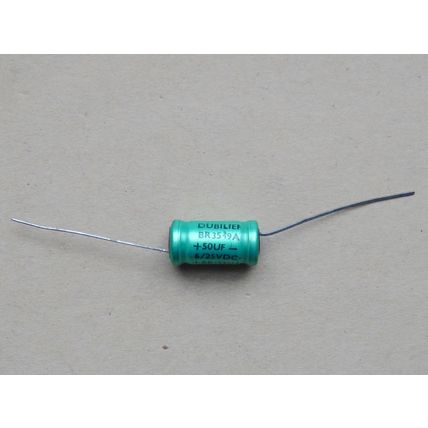 Dubilier 50µF 25V Electrolytic Capacitor. New Old Stock 1960s. Valve Amplifier ?