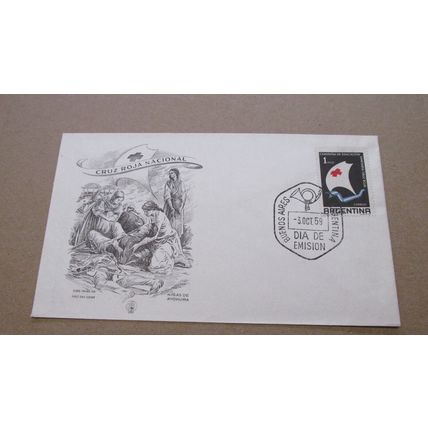 1959 Argentina FDC Cover - Red Cross International medical service - N2