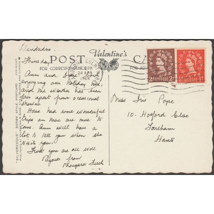 Good Luck From Llandudno, Caernarvonshire, 1964 - Valentine's Postcard