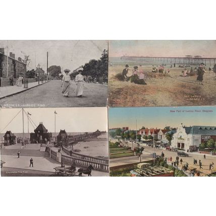 Lumley Road Posh Ladies Fashion Skegness 4x Old Postcard s