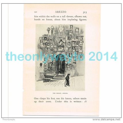 AREZZO, THE PRISON, ITALY, BOOK ILLUSTRATION/PRINT, 1904