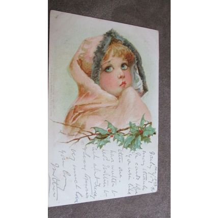 1901 Raphael Tuck Postcard - Little Sunbeam - Blue eyed girl, Frances Brundage