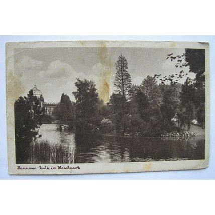vintage postcard Hannover Maschpark
