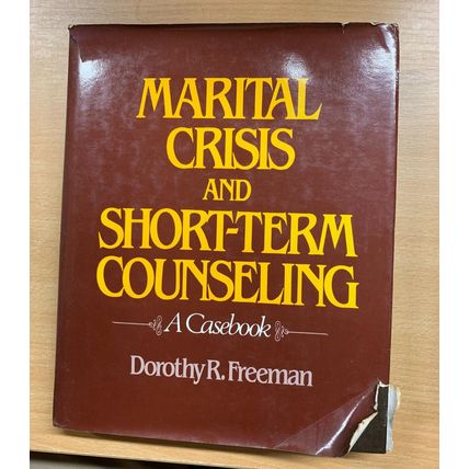 1982 1ST EDITION "MARITAL CRISIS & SHORT-TERM COUNSELING" USA HARDBACK BOOK (P5)