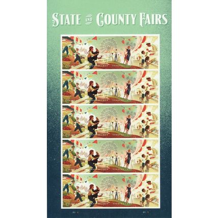 State and County Fairs Pane of 20 Current Rate Postage Stamps Scott 5404a