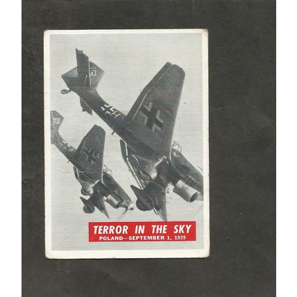 P.C.G.C. War Bulletin Gum Card 1965 # 3 Terror in the Sky