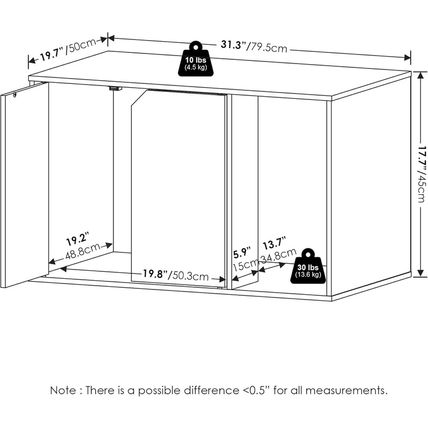 Furinno Peli Litter Box Enclosure, Americano