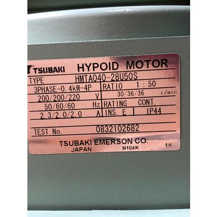 NEW TSUBAKI HMTA040-28U50S HYPOID MOTOR,3 PHASE RATIO=1:50,HMTAO40-28U50S,DC
