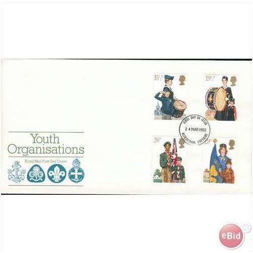GB FDC 1982 -Youth Organisations - (mint) Cheshire
