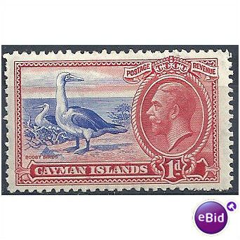 Cayman Islands 1935 SG98 1d Ultra & Scarlet Mtd Mint