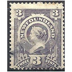 Newfoundland 1890 SG56 3c Salte Grey Mint Filler ..