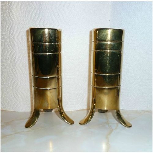 Spill Holders or Pen Pencil Holders Trench Art WW II Brass