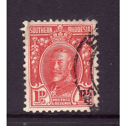SOUTHERN RHODESIA 1931 SG 16b 1d SCARLET FINE USED#3