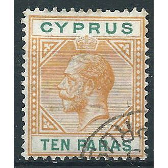 Cyprus 1912 SG74 10pa Orange & Green Very Fine Used ....