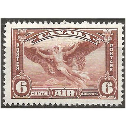 Canada 1935 SG355 6d Red-Brown AIR Mounted Mint . .. .