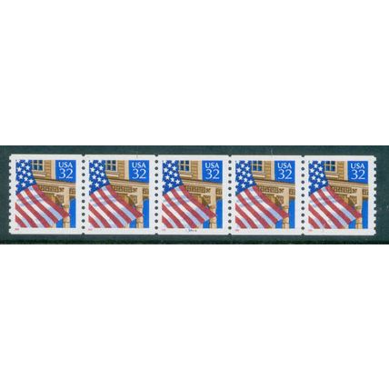2913v 32c U.S. Flag Over Porch Very Fine MNH LGG PNC 45444/5 G0132