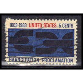 Used 1233 5c Emancipation Fine KA5295
