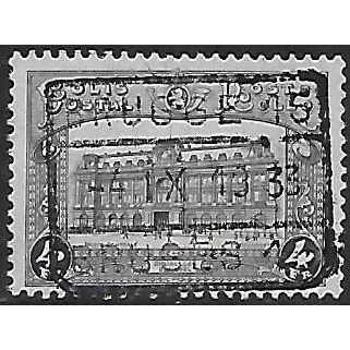 Belgium Pa Mi 4: 4 Fr. grey Parcel Stamp: Head Post Office, Brussels