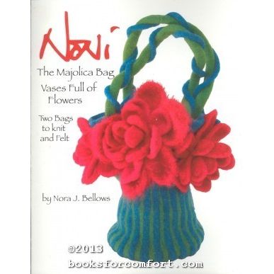 The Majolica Bag Vases Full of Flowers