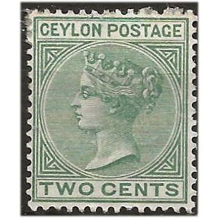 Ceylon 1884 SG147 2c Dull Green Wmk Crown CA Mounted Mint ..