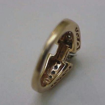Antique Art Deco .50ct Diamond Engagement 14k Yellow Gold Filigree Ring