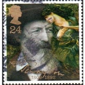 1992 Death Centenary Lord Tennyson. 24p Value. Tennyson in 1888. FineUsed