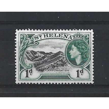 St Helena.SG154 1d Flax Plantation.Mounted Mint.May24a