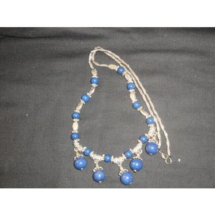 Substantial blue Lapis Lazuli style Asian Tibetan bib style Necklace