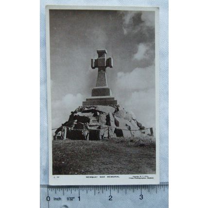 vintage postcard War Memorial, Newquay