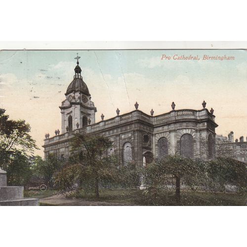 Vintage Colour Postcard - Pro-Cathedral Birmingham - Valentine